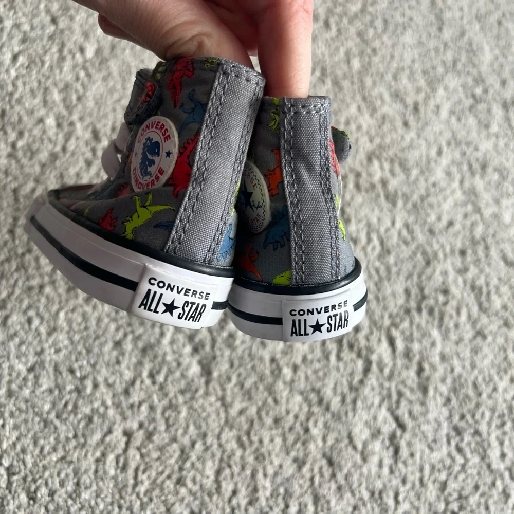 New Converse Chuck Taylor Dinoverse Baby Toddler Size 4 Dinosaur Dino High Tops